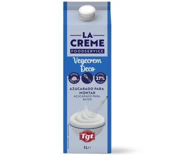 Crema Vegetal P/Montar Vegecrem Deco 27% La Creme (1L)