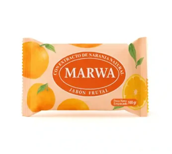 Jabón Frutal Marwa con Extracto de Naranja Natural (100 g / 3.52 oz)