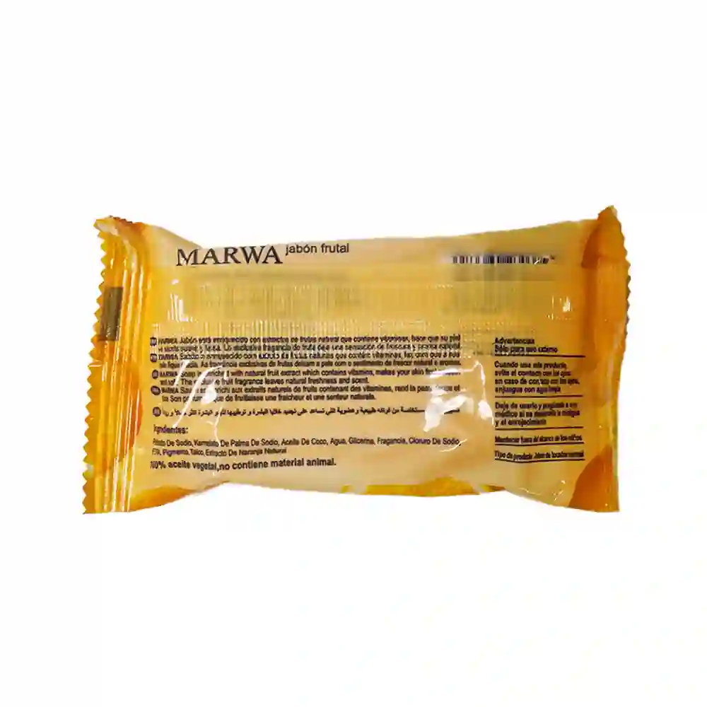 Jabón Frutal Marwa con Extracto de Naranja Natural (100 g / 3.52 oz)